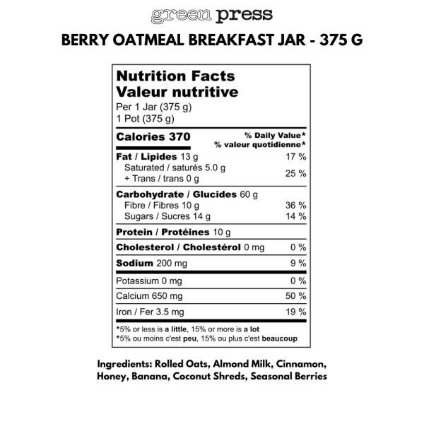 Berry Oatmeal - 355 mL - Image 2