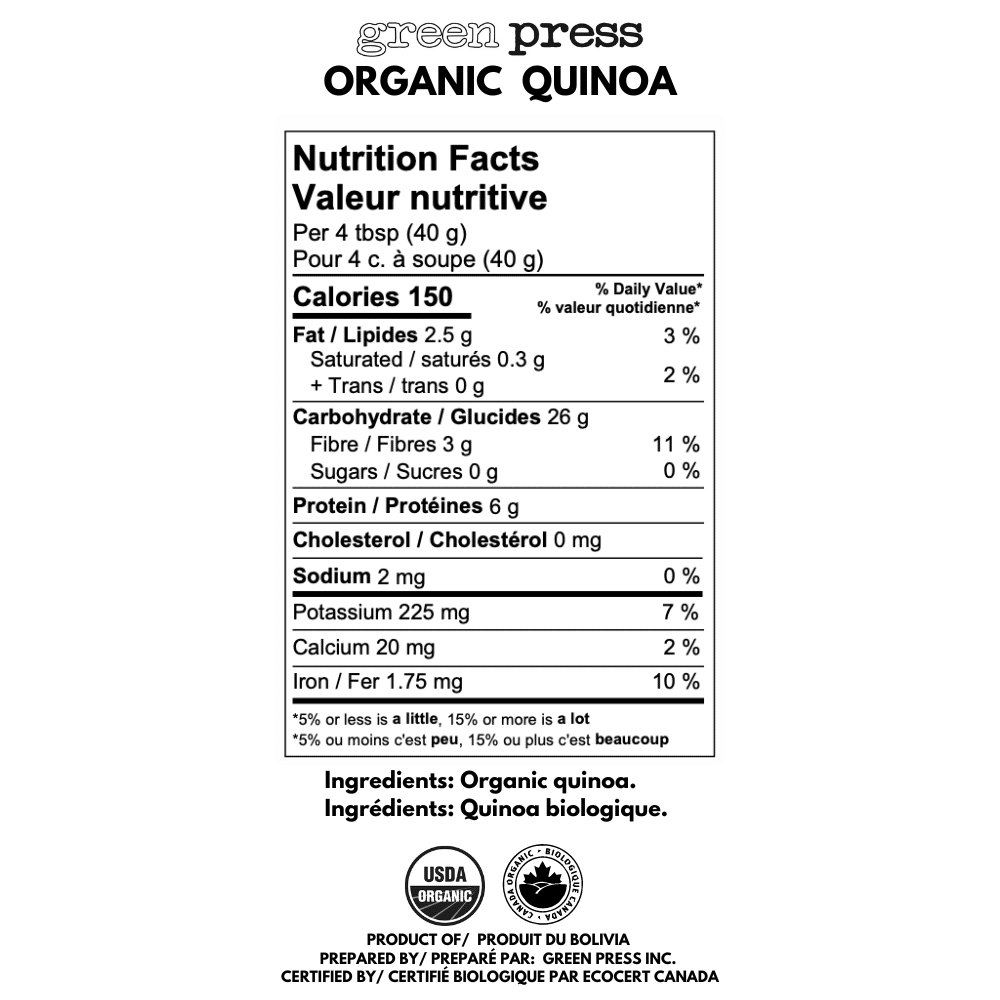 Organic Quinoa 300g Green Press