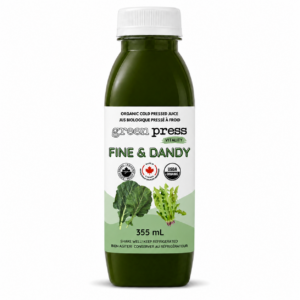 green dandelion juice