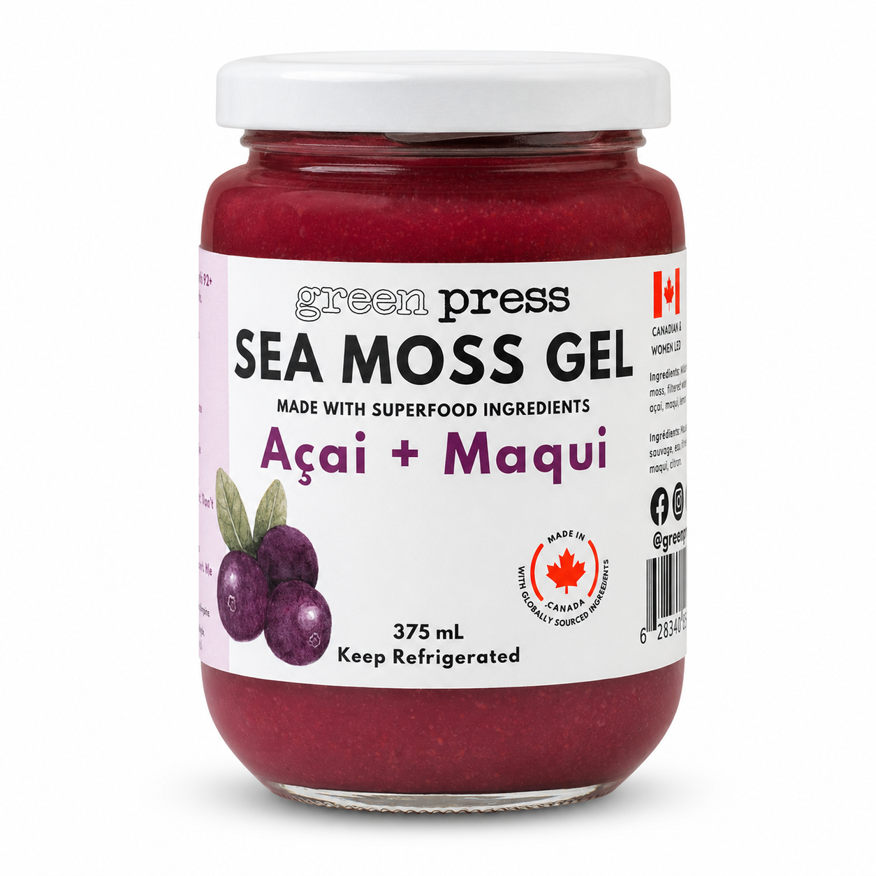 Sea Moss Gel Açai + Maqui - 375 mL