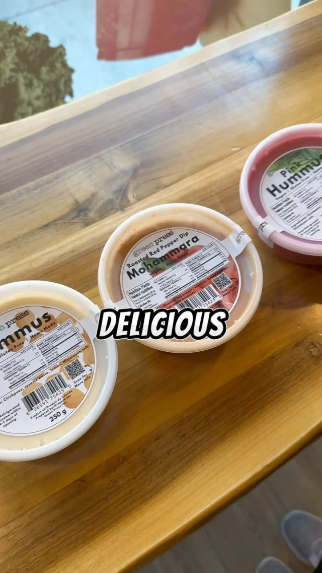 Introducing our newest Dips!  Choose from our traditional Hummus, Pink (beet) hummus, or Roasted Red Pepper (Mohamara). No nasty additives, just real and simple ingredients you can actually read. 

#healthysnacking #downtownoakville #mohamara #hummusaddict #veganeats #vegansnacks #healthylife #oakville #juicebar #portcredit #toronto